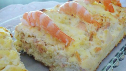 Pastel de camarones